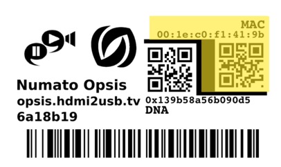 Opsis Label MAC section